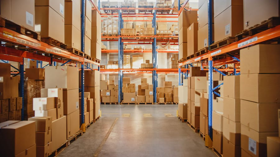 warehouse management by vector