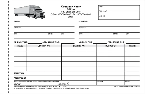 Components proof delivery document