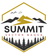 Summit badge hexagonal