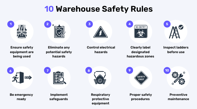 Warehouse safety rules